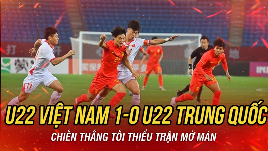 U22 Việt Nam thắng tối thiểu U22 Trung Quốc trận mở màn giải Panda Cup